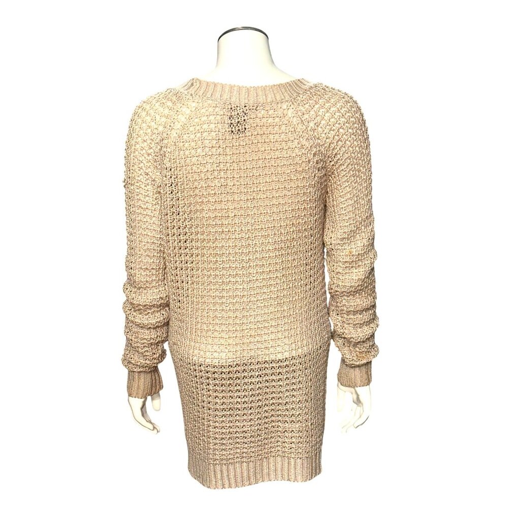 Ashley Premium Open Front Cotton Knit Cardigan In Beige With Pockets Lightweight - Picture 3 of 8